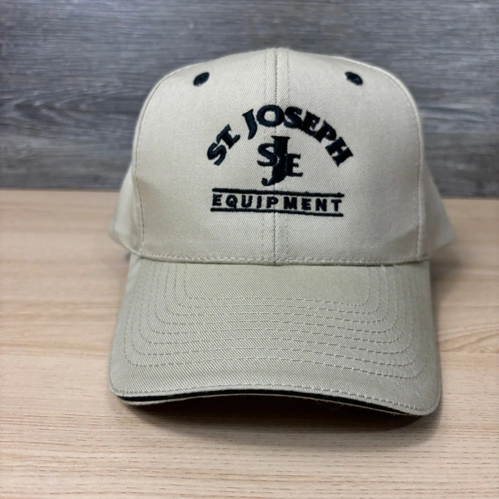St Joseph Equipment Hat Cap Strap Back Brown‎ Tan Outdoors Adjustable